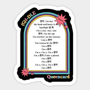 (G)I-dle Queencard Lyrics Sticker
